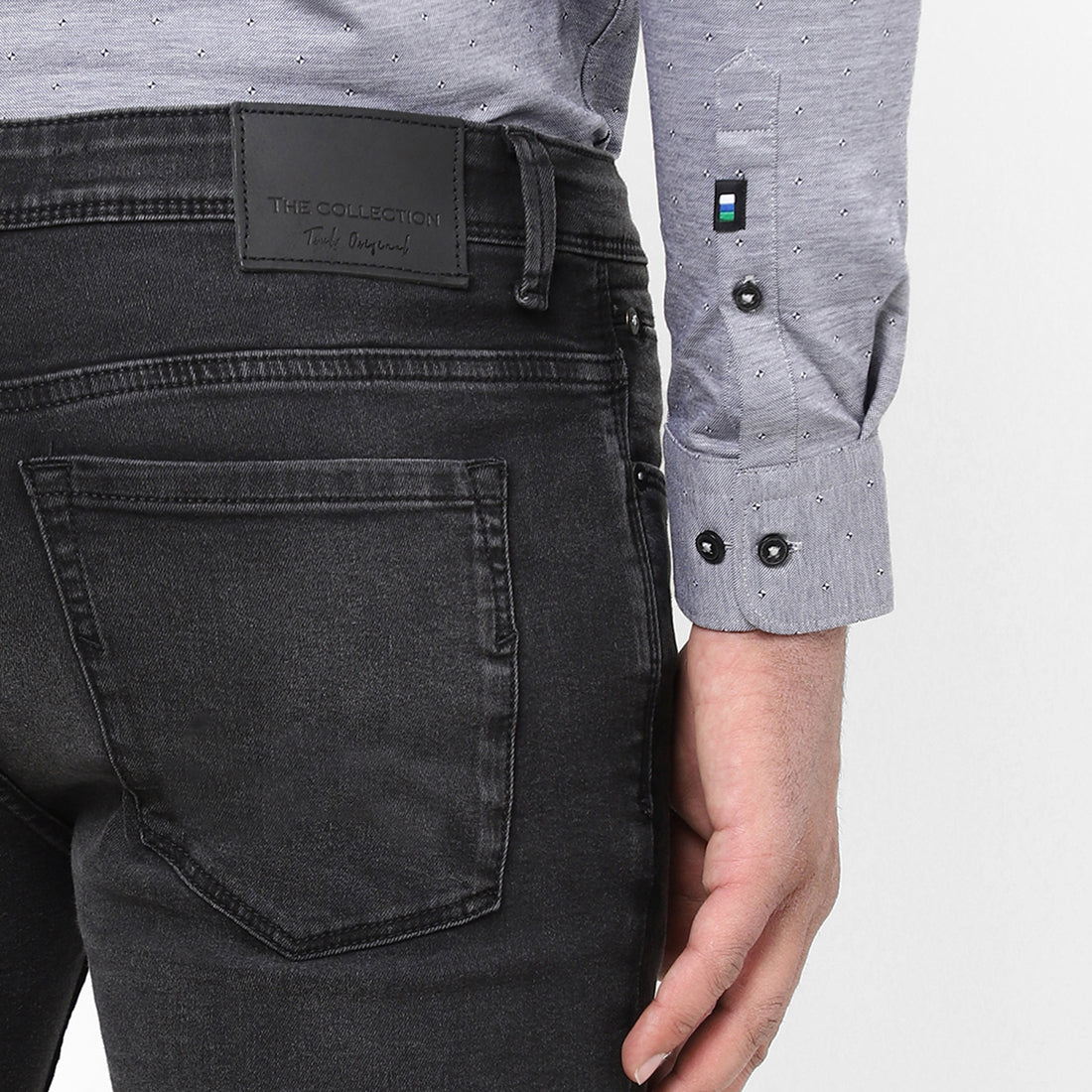 MENS BLACK DENIM TCDN223