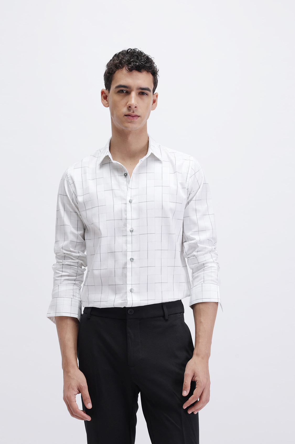 ZYPHER WHITE BLACK STRIPES SHIRT