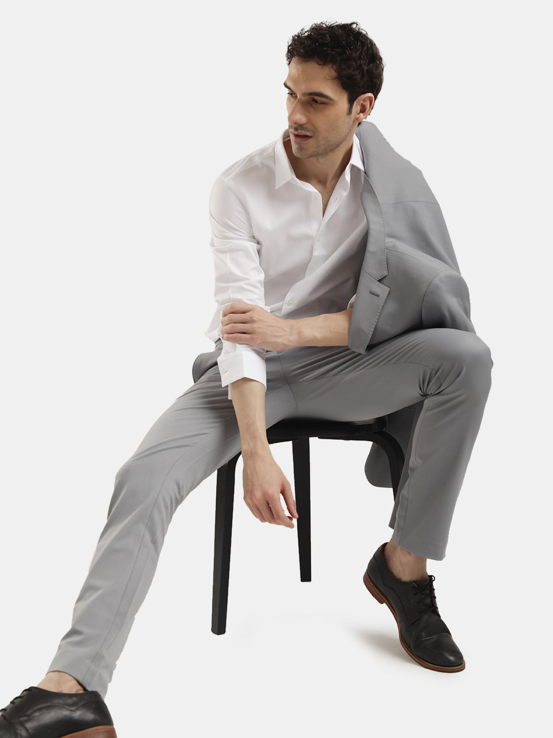 MENS TRAVIS LIGHT GREY TROUSER