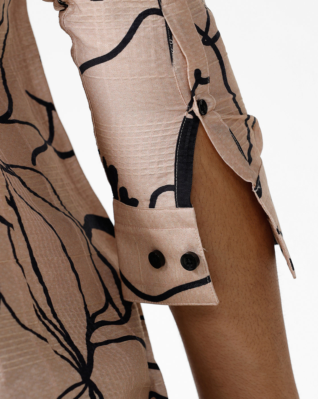 Beige Petal Print Shirt