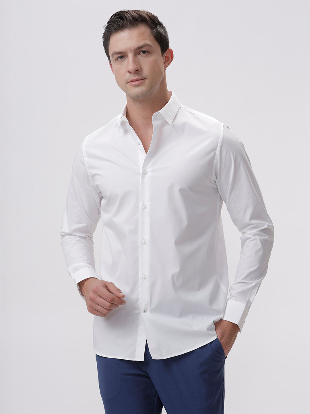 PATRICK WHITE SLIM FIT COTTON SHIRT
