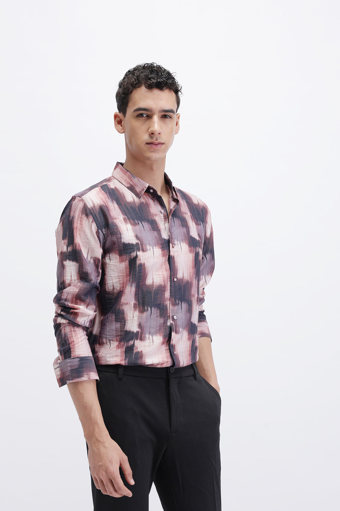 MUNCH MUTI COLOUR DISTRESSED PRINT SHIRT 19