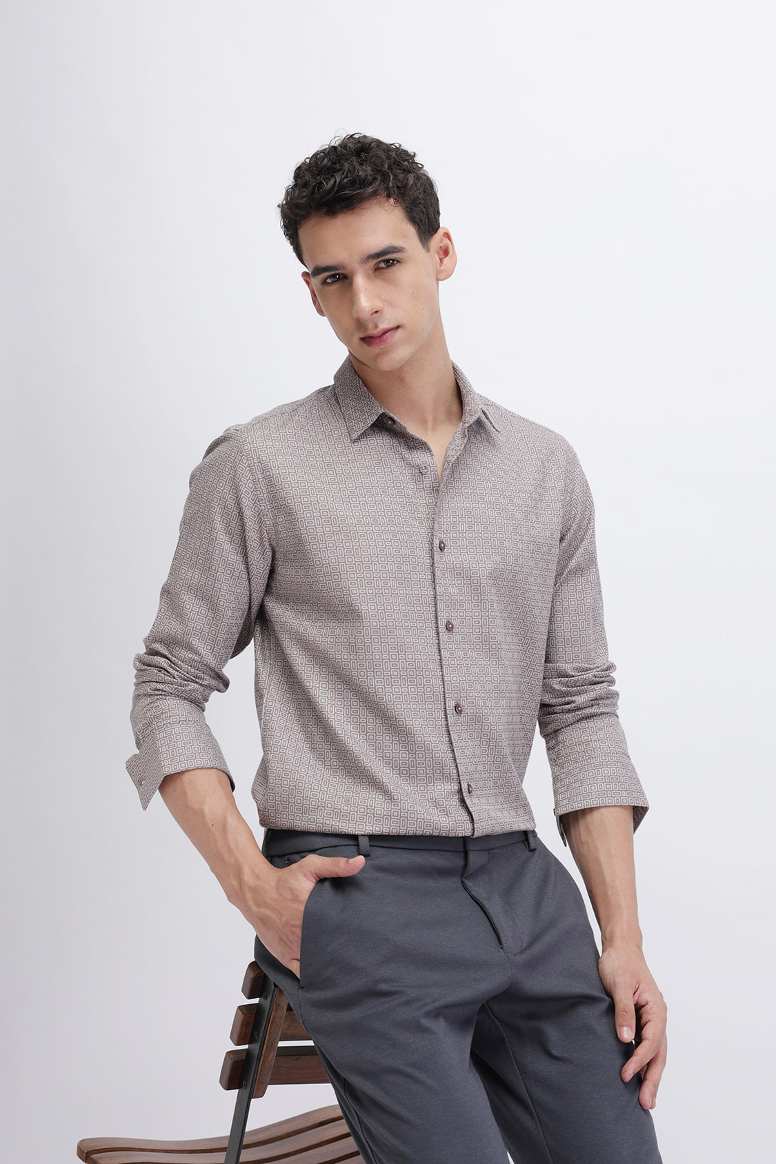 CRYO COGNAC BROWN SHIRT