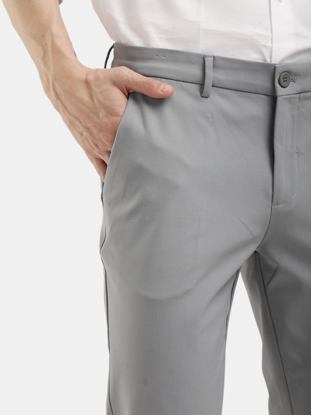MENS TRAVIS LIGHT GREY TROUSER