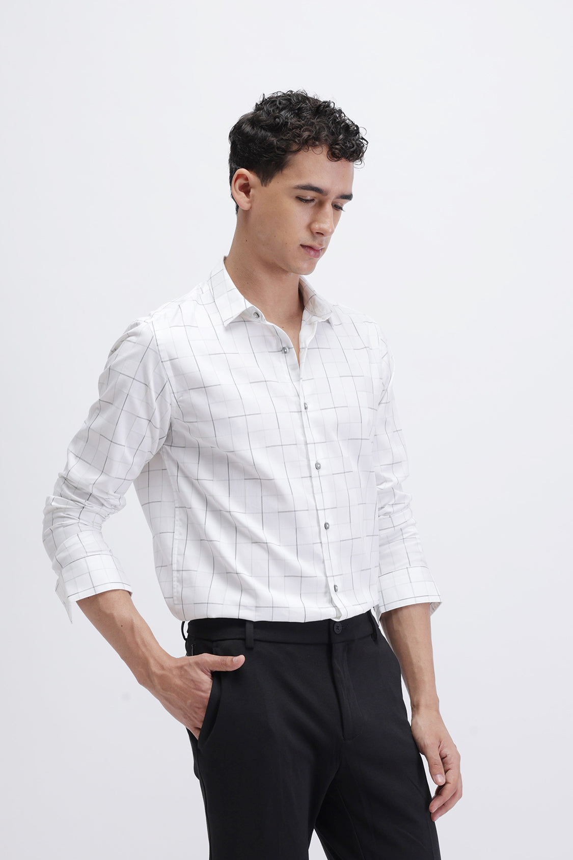 ZYPHER WHITE BLACK STRIPES SHIRT