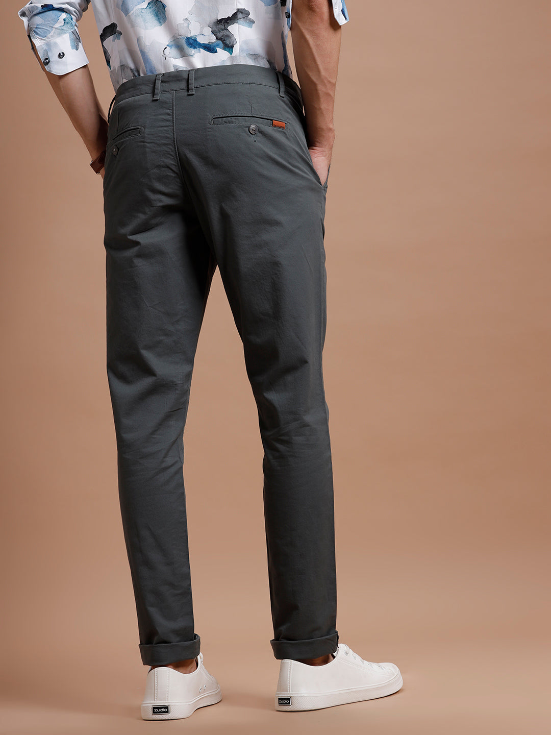 Dk Grey  Smart Casual Cotton Trouser